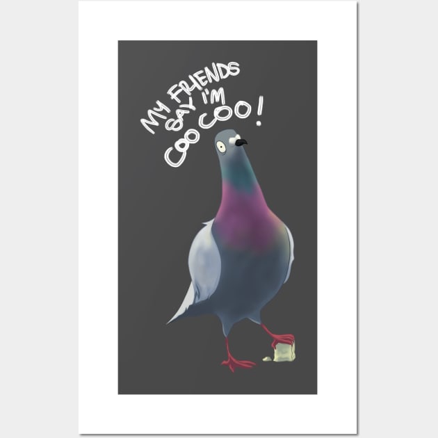 Pigeon Artwork - London, NYC, Flying Rats - Coo Coo Wall Art by aronimation